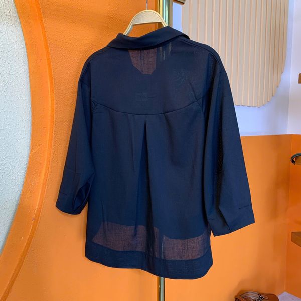  A537- Áo Sơ Mi Linen Lụa Tay Xếp Ly 