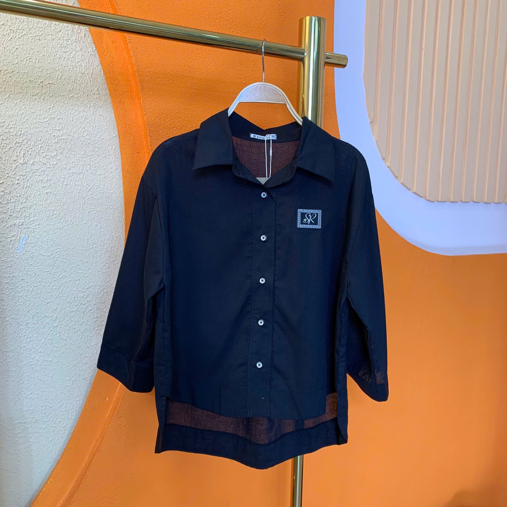  A537- Áo Sơ Mi Linen Lụa Tay Xếp Ly 