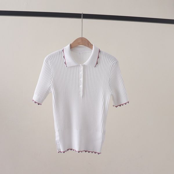  A615-Áo Len Dệt Kim Dệt Sọc Chạy Viền Có Cổ 