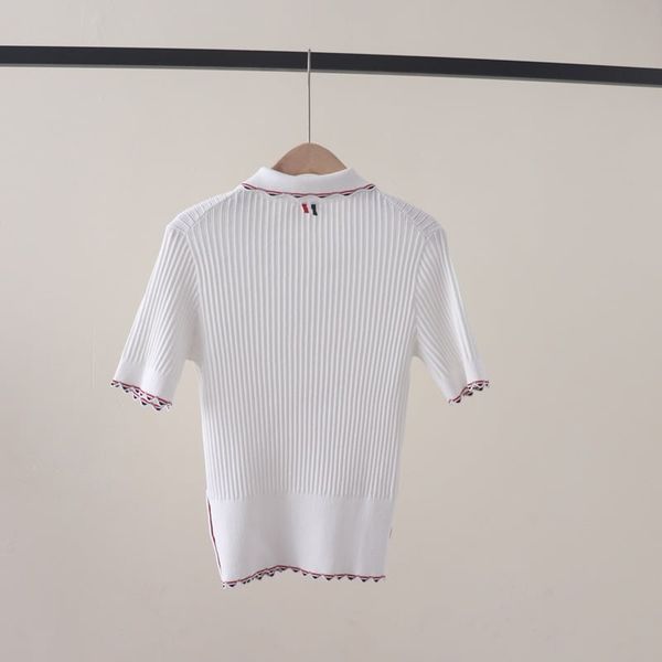  A615-Áo Len Dệt Kim Dệt Sọc Chạy Viền Có Cổ 