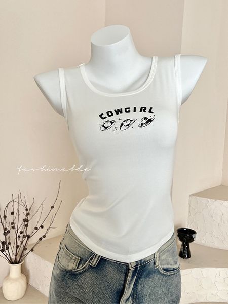  A622-Áo Thun Lụa Ba Lỗ Năng Động Ngọt Ngào Cow Girl 