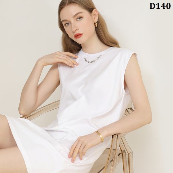  D140-K1133A-Váy Midi Cotton Gắn Chuỗi 