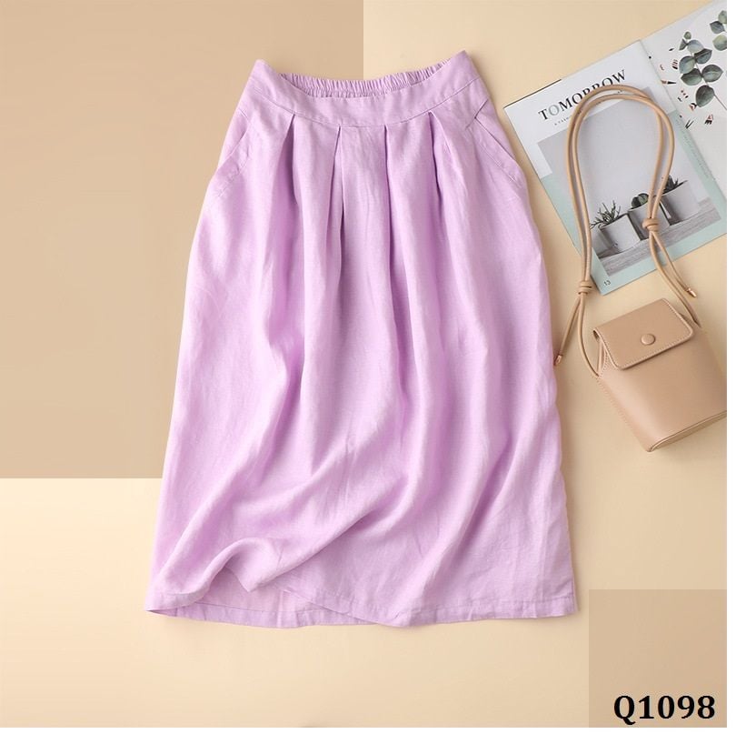 V154- Chân váy Nhật linen màu bơ paste nhà Gu. Váy basic, dáng A, nhẹ  nhàng. chất vải 55%Linen + 45%Rayon 🏷 Shui bá... | Instagram