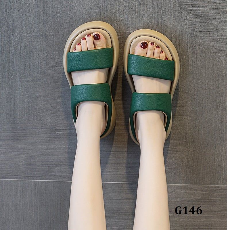  G146-Giày Dép Da Thật Quai Ngang Năng Động 