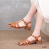  G183-Giày Sandal Da Thật Quai Đan Che Mũi 