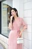 D193- Đầm Sơ Mi Linen Tencel Màu Loang