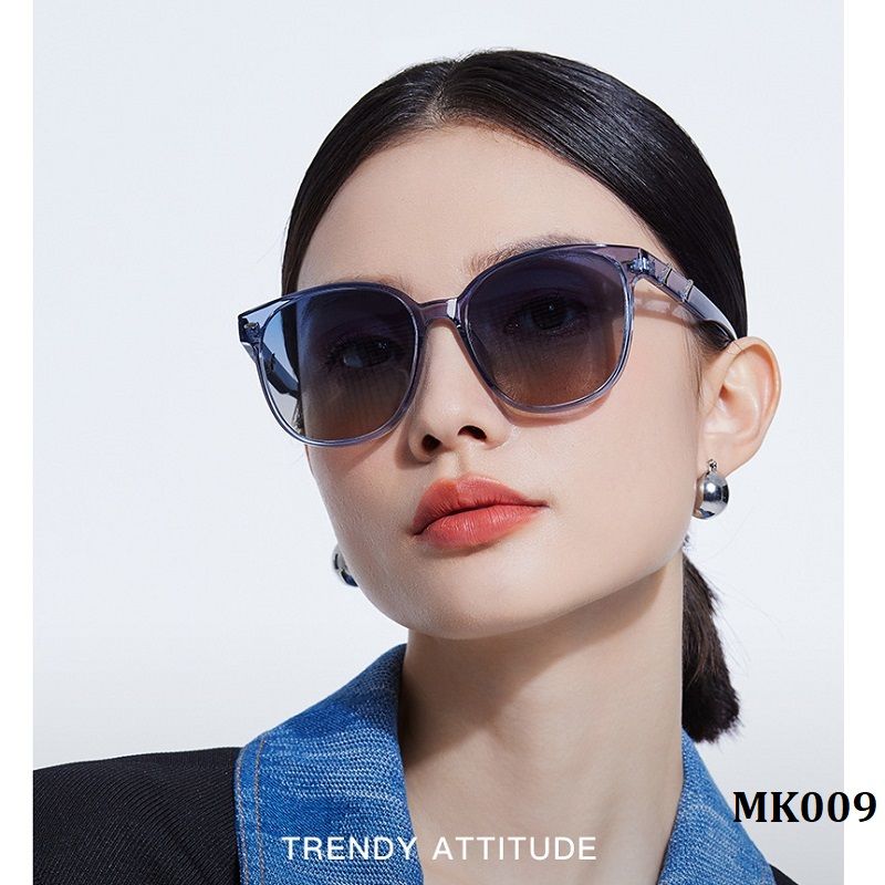  MK009-Mắt Kính Mát Unisex Phân Cực Gọng Tròn 