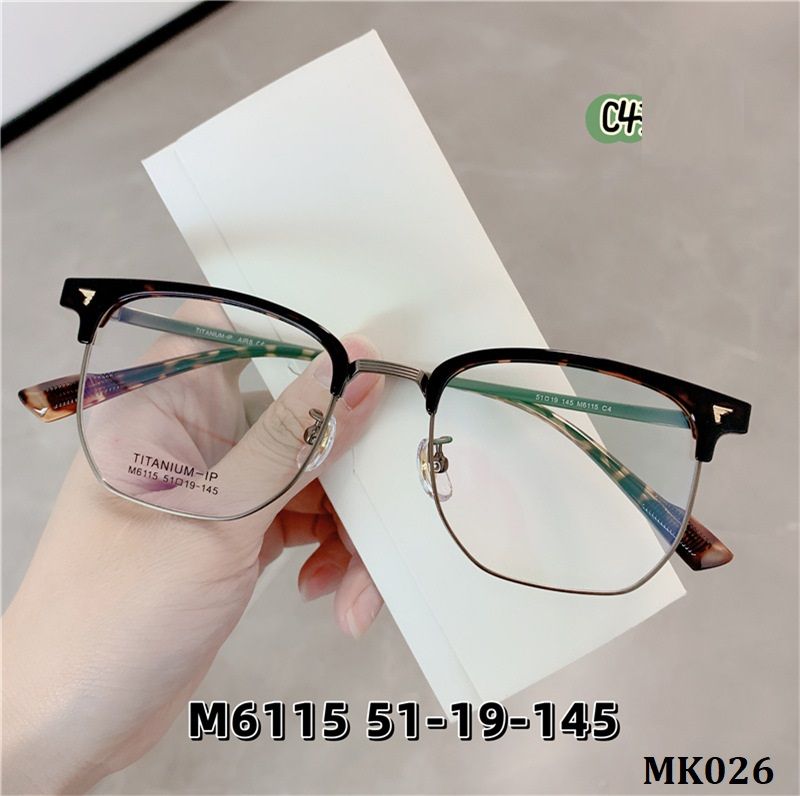  MK026- Gọng Kính Lớn Titan Unisex 