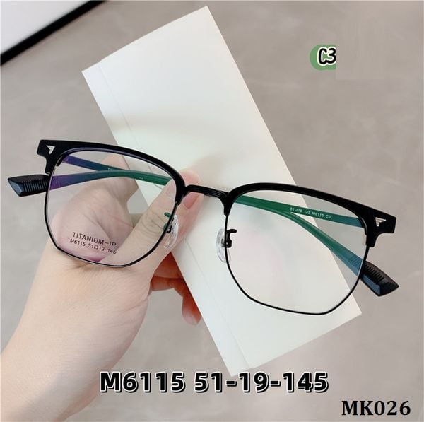  MK026- Gọng Kính Lớn Titan Unisex 