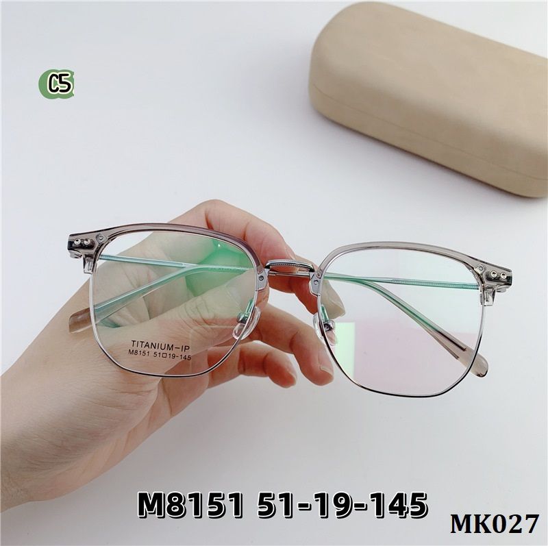  MK027- Gọng Kính Titan Đa Giác Unisex 