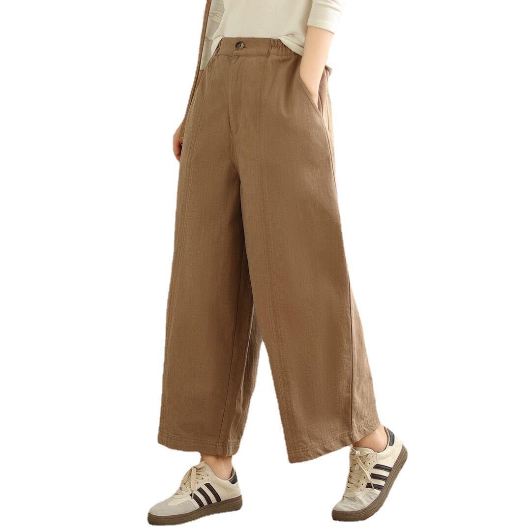 Q115-Quần Linen Thổ Điểm Chỉ Dọc 