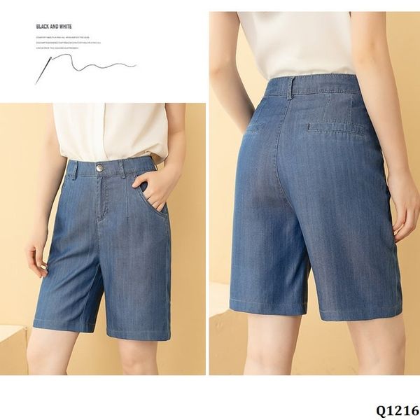  Q1216-Quần Short Jeans Tencel Mỏng Mềm Mịn Mát 