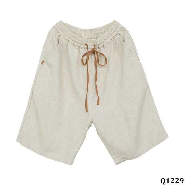  Q1229-Quần Short Linen Đơn Giản 