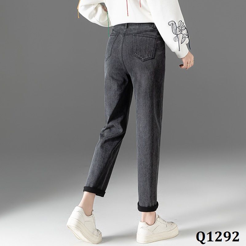  Q1292-Quần Jeans Túi Điểm X 