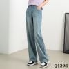 Q1298-Quần Jeans Ống Suông Túi Kiểu