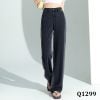 Q1299-Quần Jeans Tencel Mềm Mát Ống Suông Wash Sườn