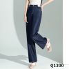  Q1300-Quần Jeans Tencel Mềm Mát Ống Suông 