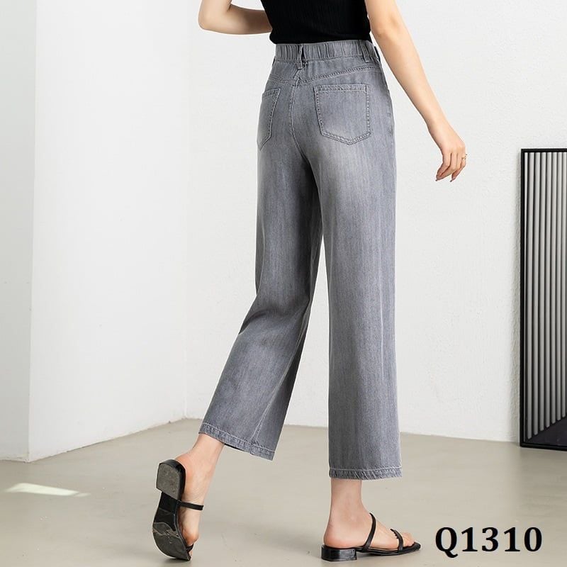  Q1310-Quần Jeans Lụa Mỏng 9 Tấc 