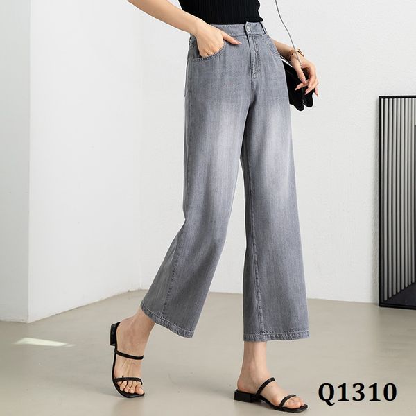  Q1310-Quần Jeans Lụa Mỏng 9 Tấc 