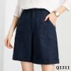 Q1311-Quần Short Linen Xanh Hải Quân