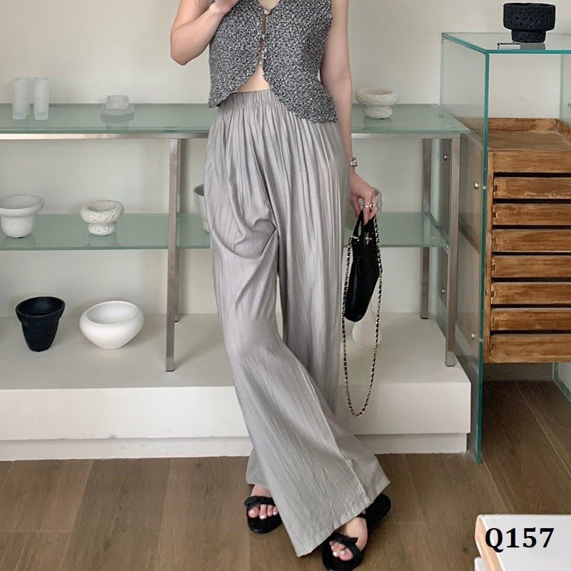  Q157-Quần Suông Lưng Thun Mỏng Mát 