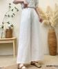 Q180-Quần Linen Ống Rộng Thêu Túi