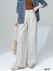 Q185-Quần Denim Lụa Ống Suông Túi Kiểu