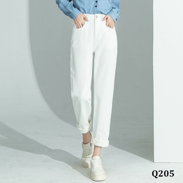  Q205-Quần Jeans Ống Ôm Tối Giản 