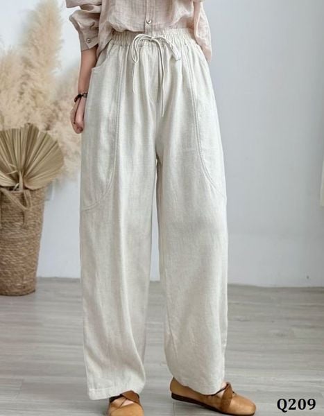  Q209-Quần Linen Dây Rút 