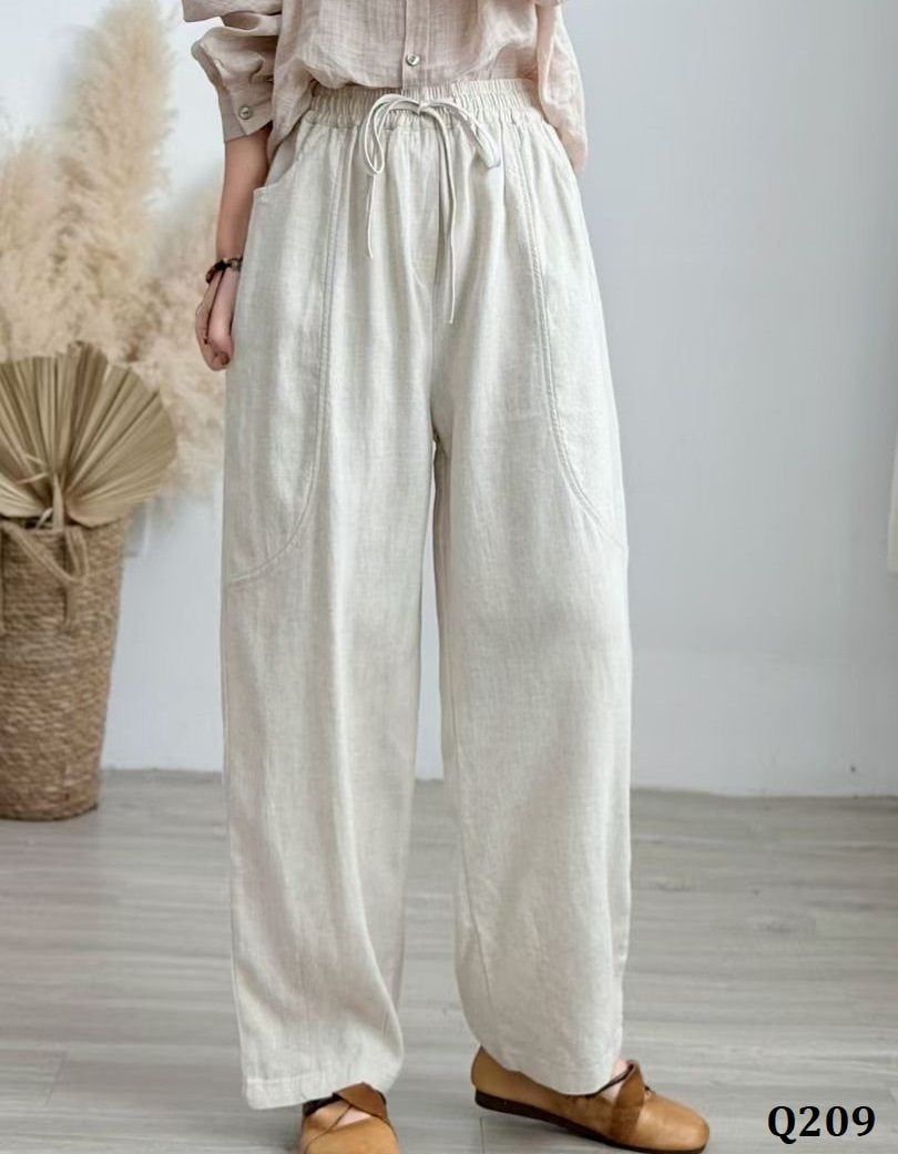  Q209-Quần Linen Dây Rút 