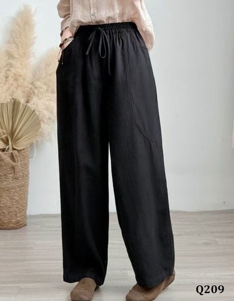  Q209-Quần Linen Dây Rút 