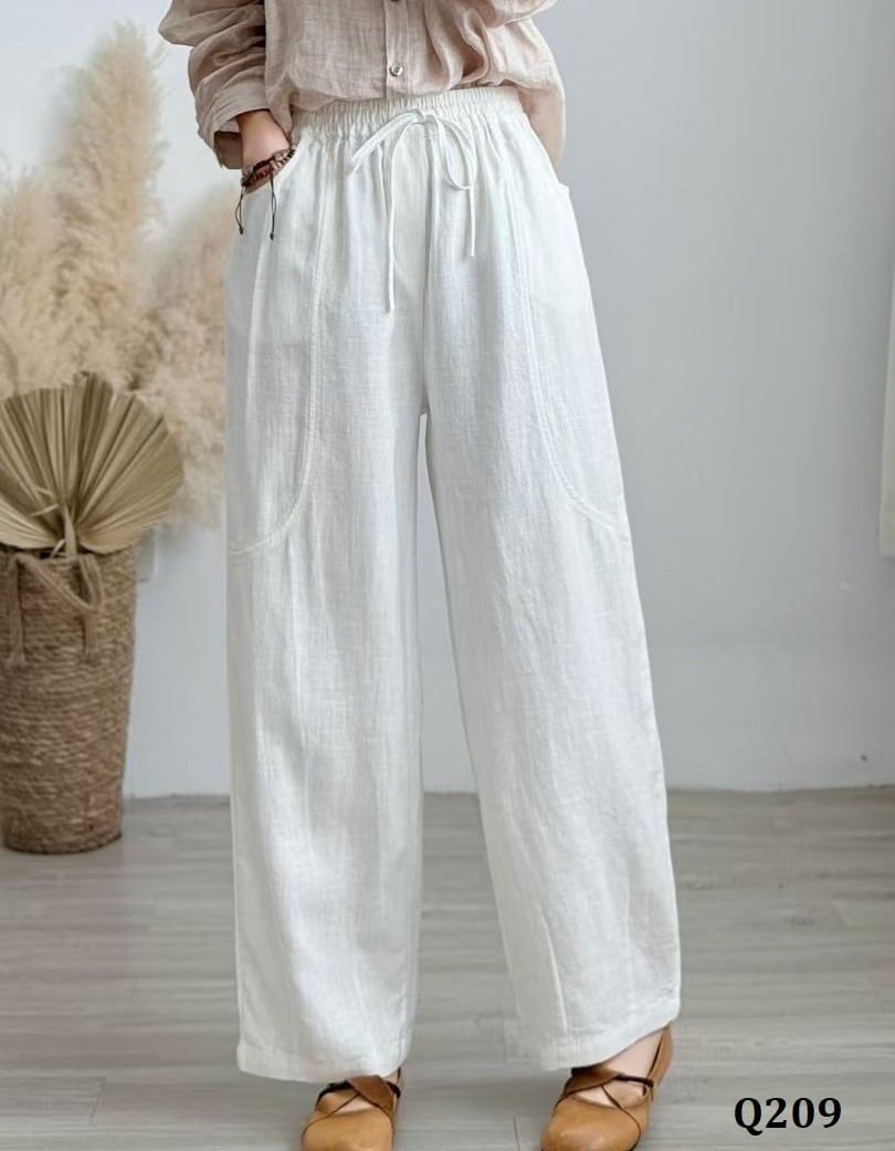  Q209-Quần Linen Dây Rút 