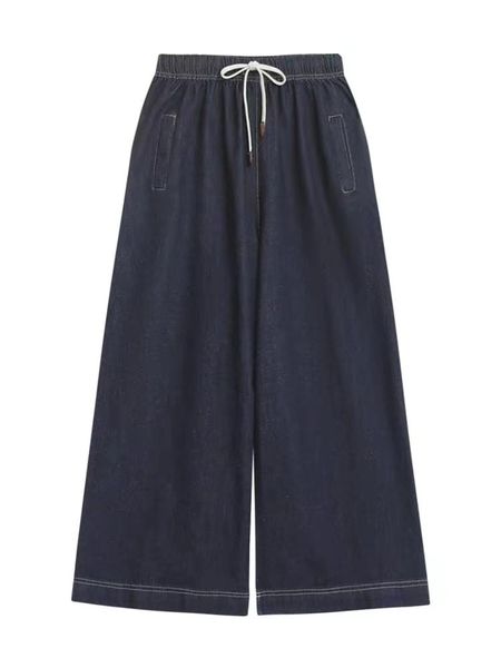  Q212-Quần Jeans Ống Rộng Dây Rút 