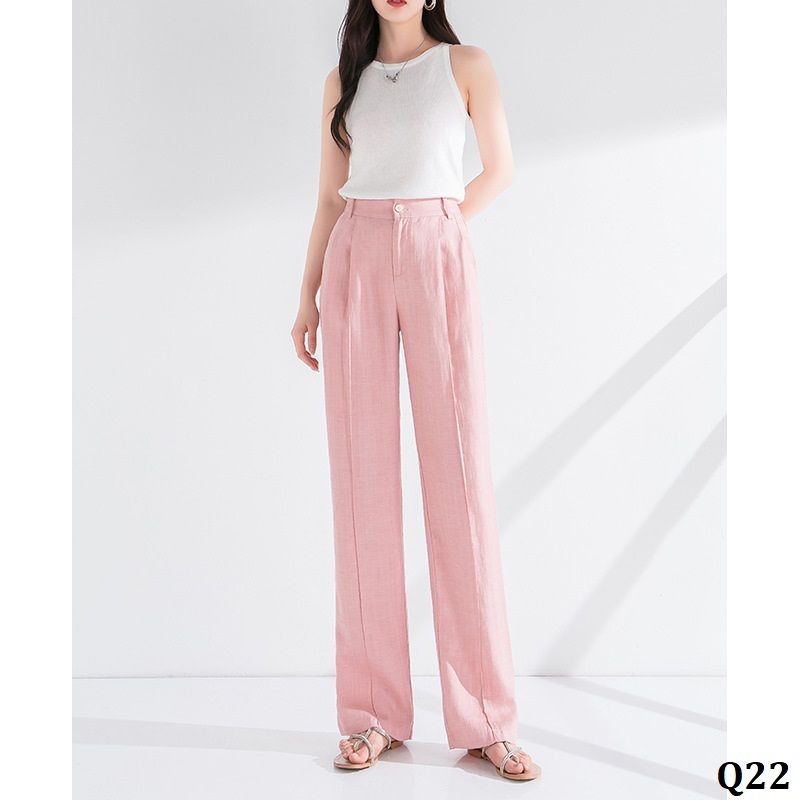  Q22-Quần Linen Lụa Suông Âu Mỹ 