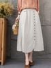 Q253-Chân Váy Linen Điểm Nút