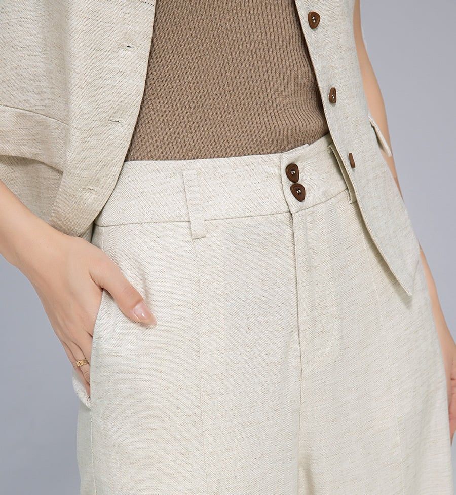  A639- Q259-Áo Linen Lụa Mềm Mại Thời Trang Vest 