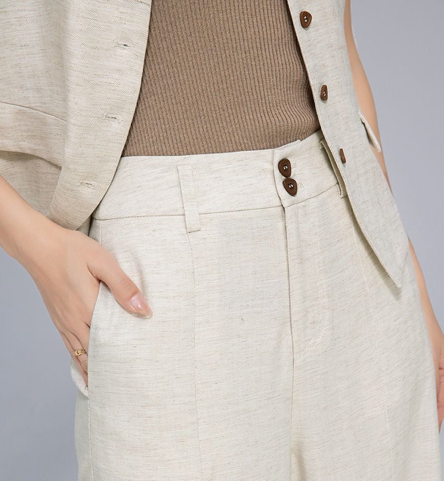  Q259-A639-Quần Linen Lụa Mềm Mại Thời Trang Vest 