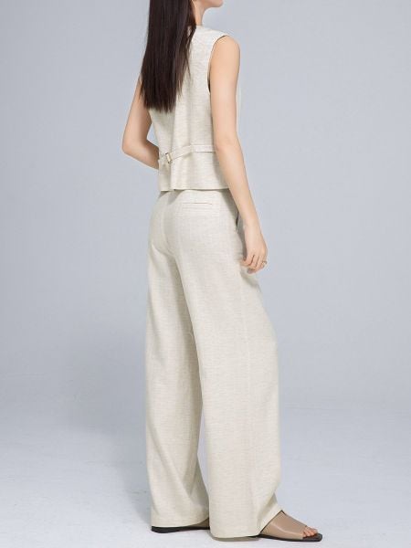  A639- Q259-Áo Linen Lụa Mềm Mại Thời Trang Vest 