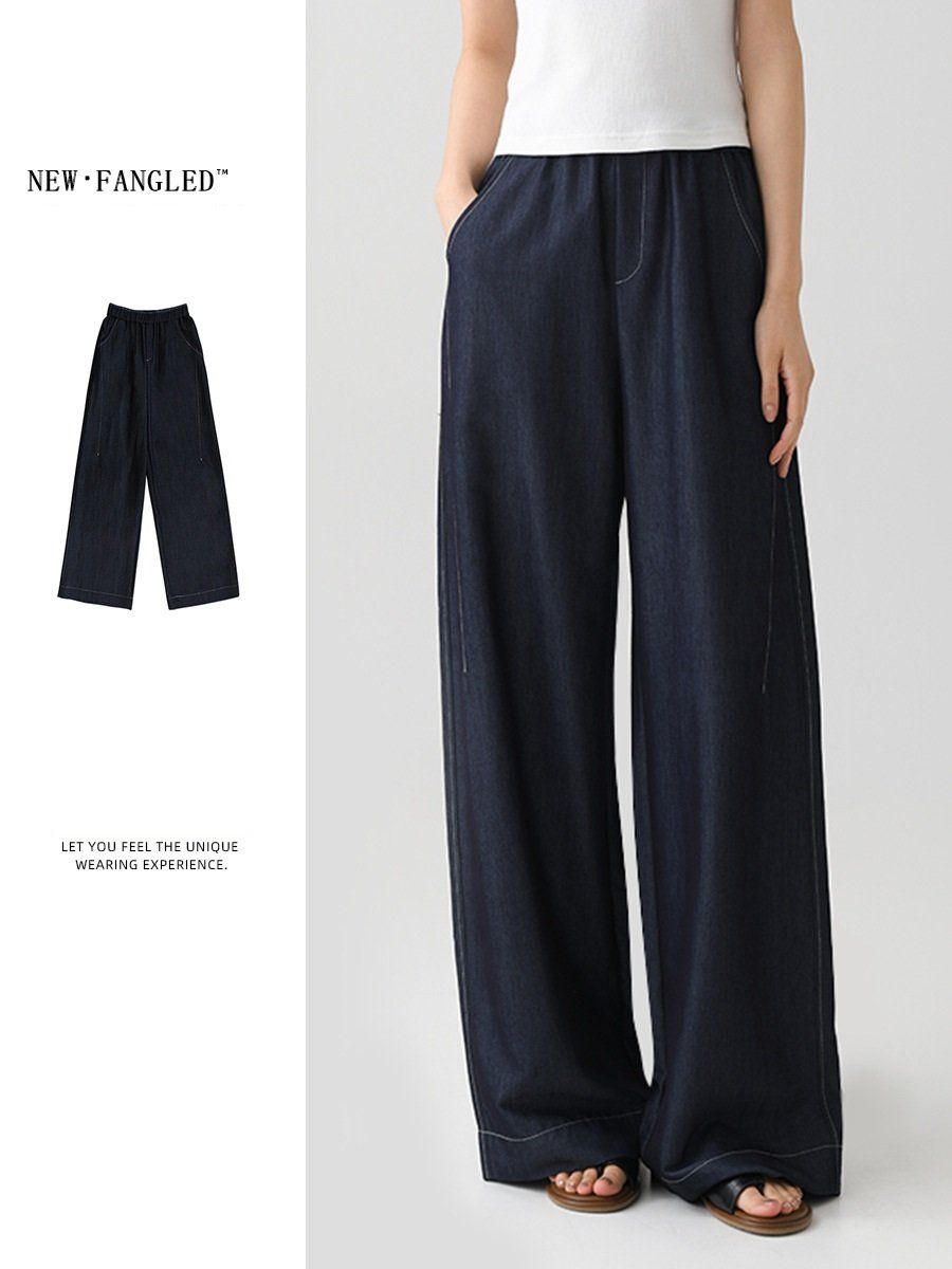  Q278-Quần Jeans Ống Rộng Lưng Thun 