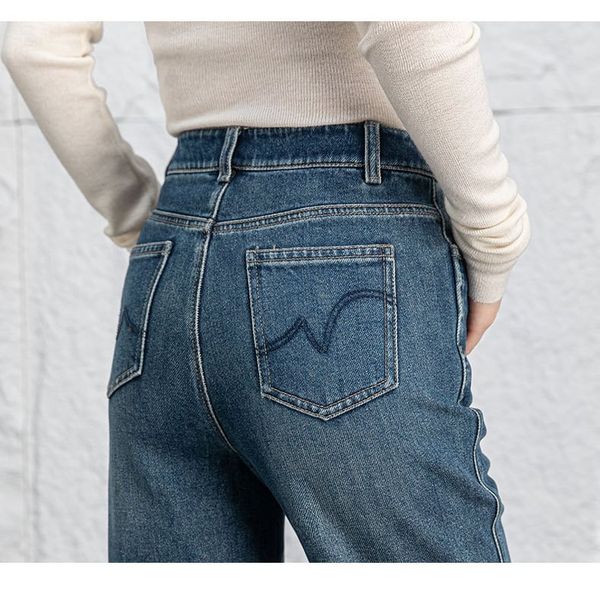  Q43-Quần Jeans Ống Loe Lai Kiểu 