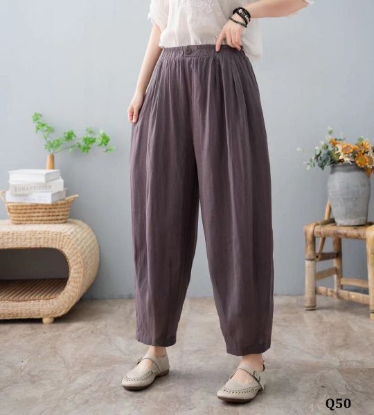  Q50-Quần Thổ Linen Hai Lớp 