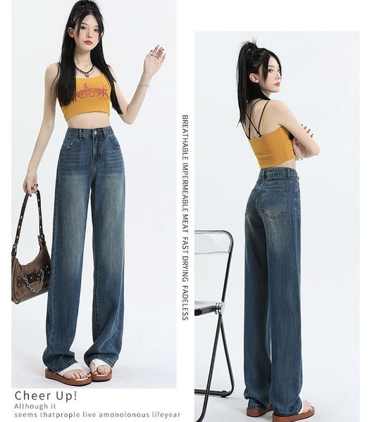  Q65-Quần Jeans Lụa Ống Suông Wash 