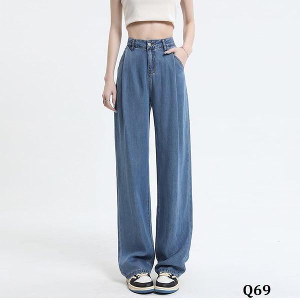  Q69-Quần Jeans Lụa Gấp Ly Nghệ Thuật 