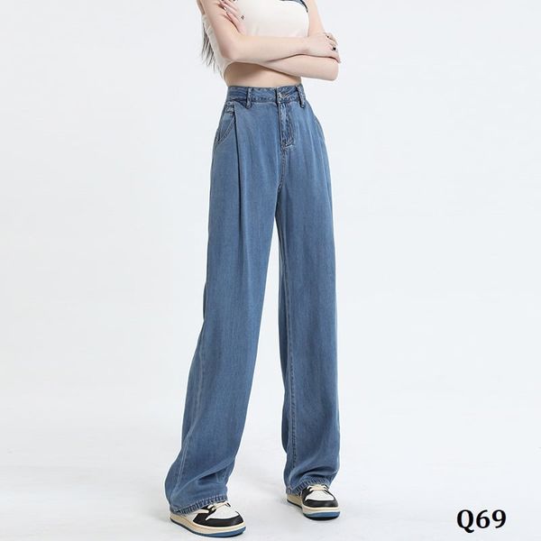  Q69-Quần Jeans Lụa Gấp Ly Nghệ Thuật 