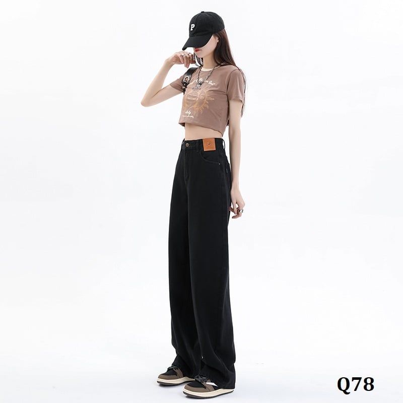  Q78-Quần Jeans Lụa Đen 