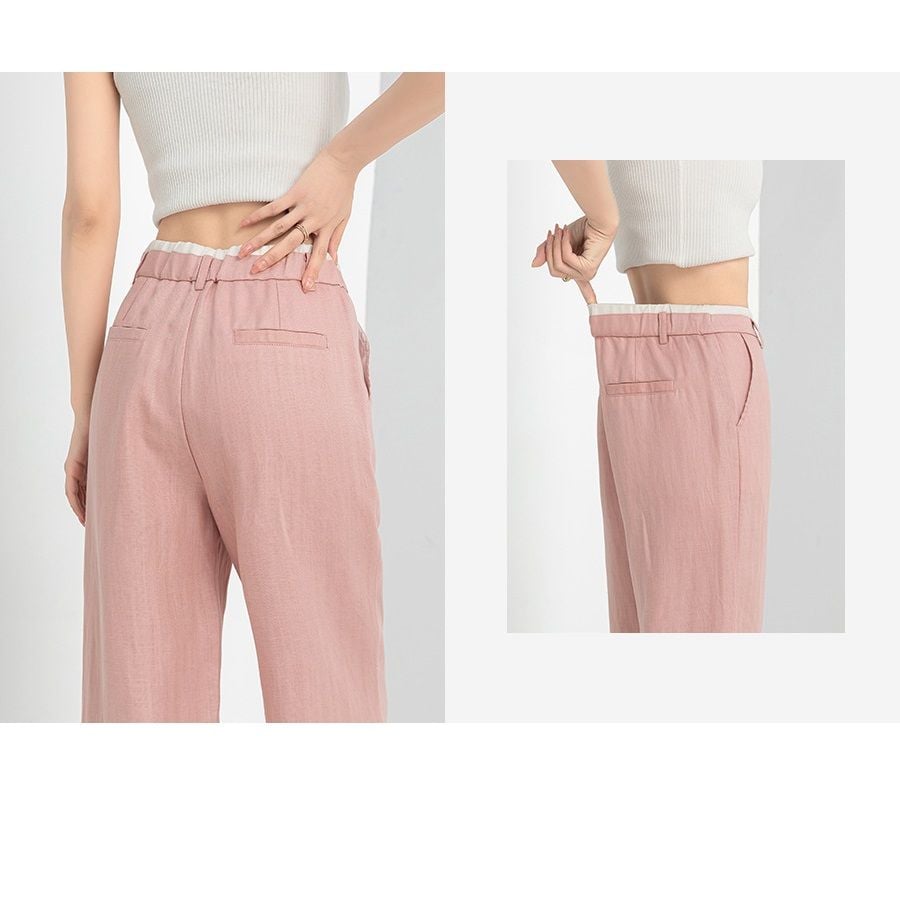  Q90-Quần Linen Lụa Viền Lưng 