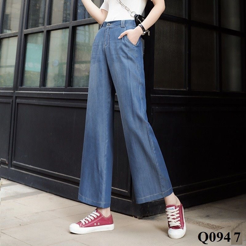  Q0947_Quần Jeans Tencel Ống Suông Mềm Mại 