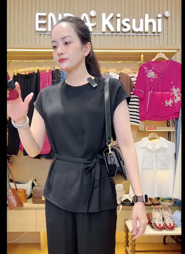  A665-Áo Lụa Rayon Thắt Eo 