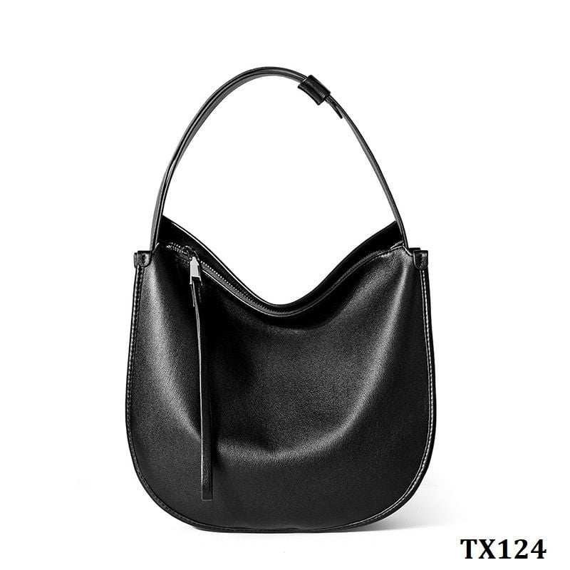  TX124-Túi Tote Da Bò Tối Giản Rộng Rãi 