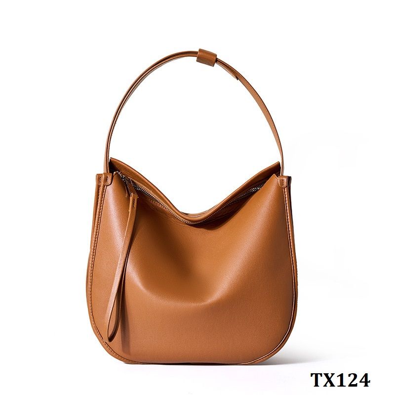  TX124-Túi Tote Da Bò Tối Giản Rộng Rãi 